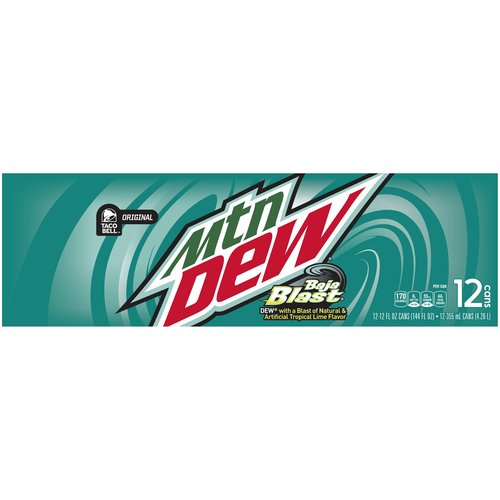 Mtn Dew Baja Blast (12-pack) - Foodland