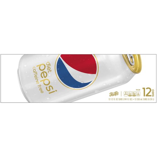 Diet Pepsi Caffeine Free, Cans (Pack of 12)