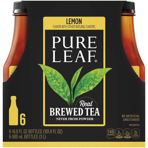 Pure Leaf Tea, Lemon, Bottles (Pack of 6)