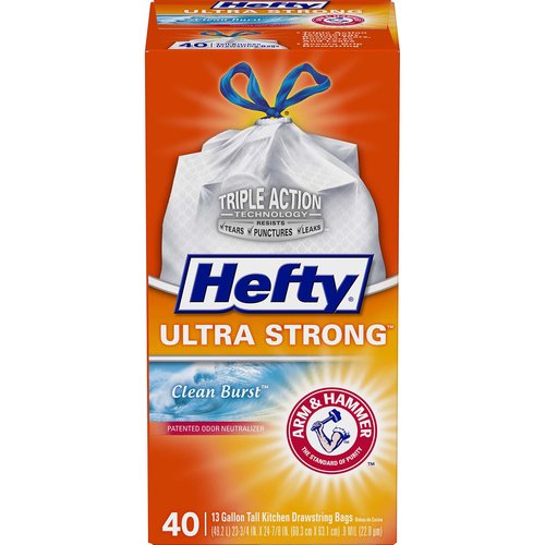 Hefty Clean Burst Tall Kitchen Bags