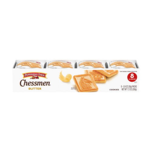 Pepperidge Farm Chessmen Butter Cookies, Multipack (8-pack)