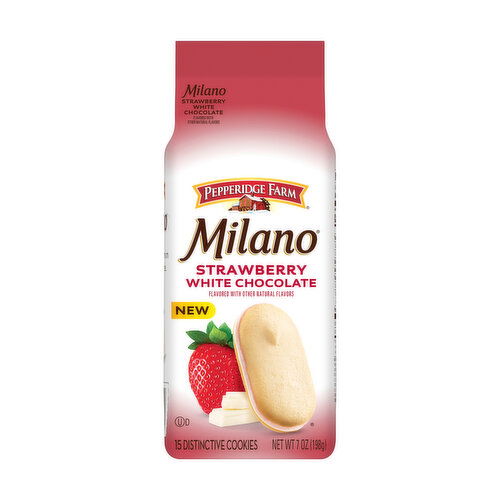 Pepperidge Farm Milano White Chocolate Strawberry Flavored Cookies