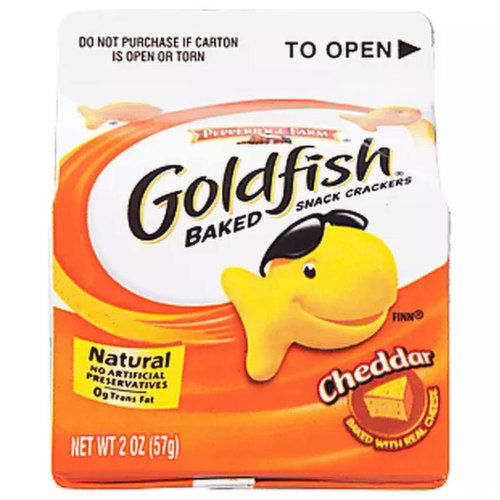 Pepperidge Farm Goldfish Crackers, Cheddar, 2 Oz