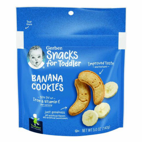 Gerber Toddler Snacks Banana Cookies
