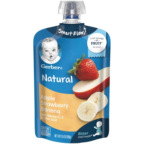 Gerber 2nd Baby Food, Apple, Strawberry, Banana