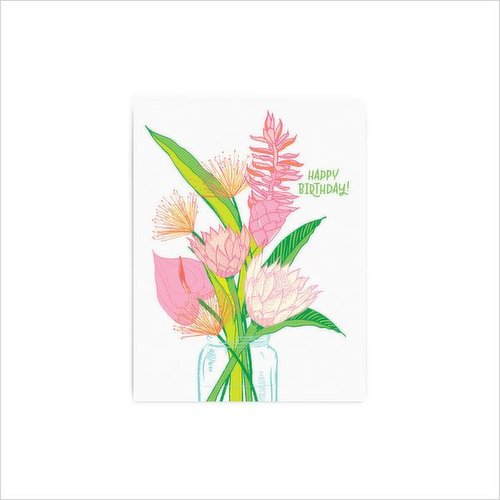 Nico Happy Birthday Protea Tropical Card