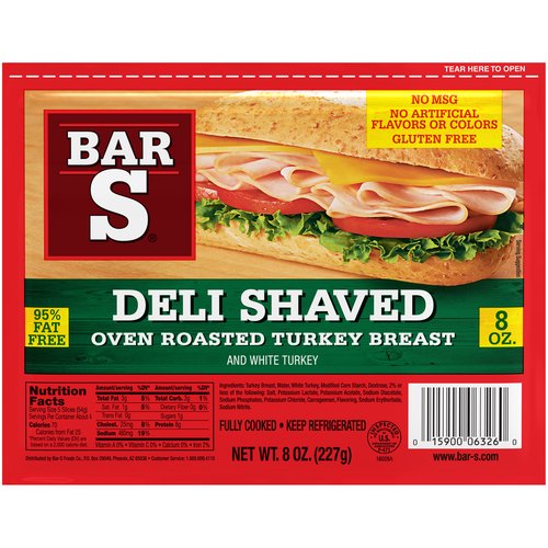 Bar-S Deli Shaved Oven Roasted Turkey Breast