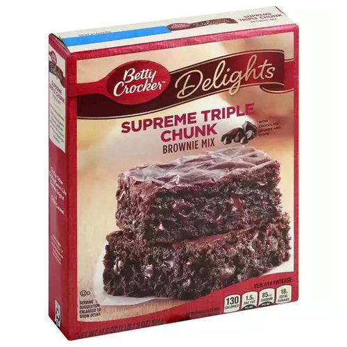 Betty Crocker Delights Brownie Mix, Supreme Triple Chunk