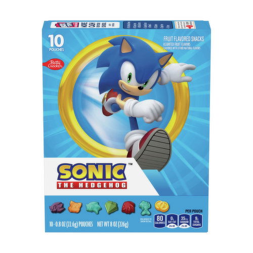 Betty Crocker Sonic Hedgehog Snacks 10ct