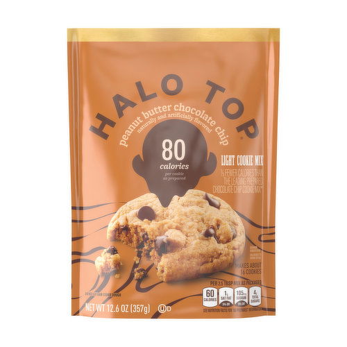 Halo Top Peanut Butter Chocolate Chip Light Cookie Mix