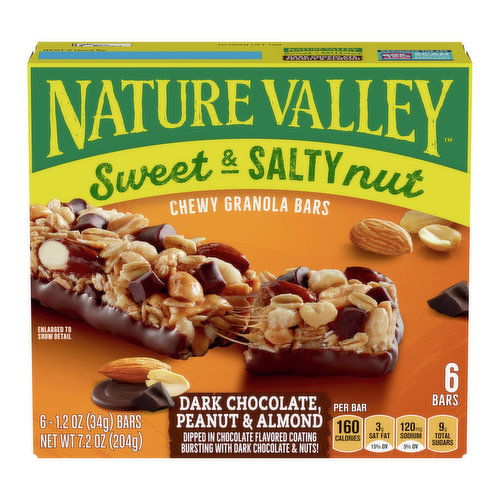 Nature Valley Sweet & Salty Nut Granola Bars, Dark Chocolate, Peanut & Almond