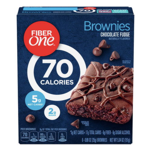 Fiber One Chocolate Fudge Brownies, 6-count