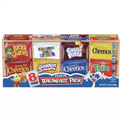 General Mills Cereal Breakfast Pack, Pouches