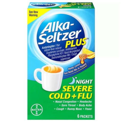 Alka Seltzer Severe Cold Flu Night