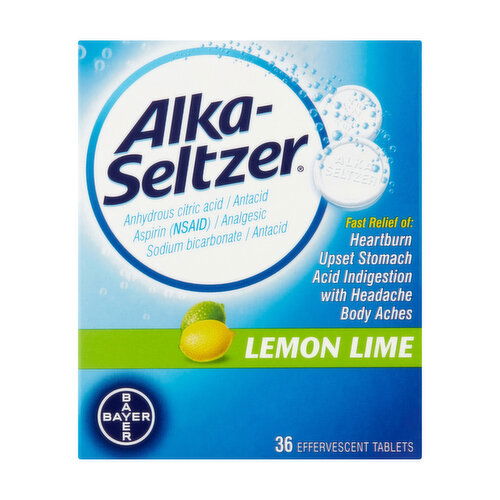 Alka-Seltzer Lemon Lime Effervescent Tablets