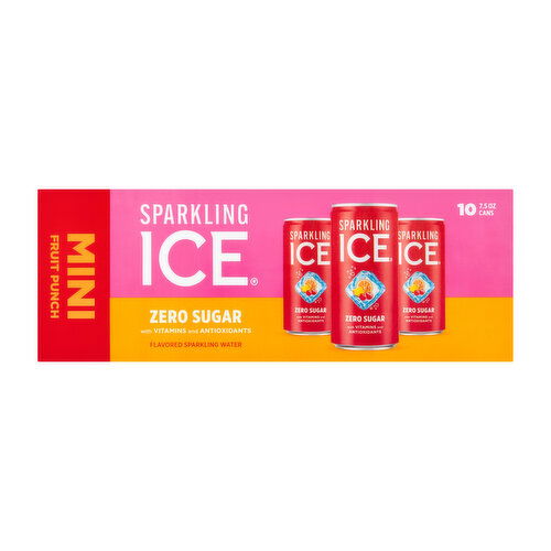 Sparkling Ice Mini Fruit Punch Flavored Sparkling Water (10-pack)