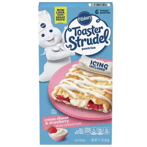 Pillsbury Toaster Strudel Pastries, Cream Cheese & Strawberry