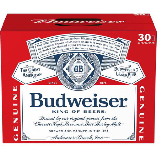 Budweiser, Cans (Pack of 30)