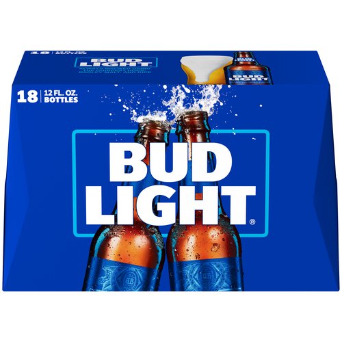 Bud Light Beer, Bottles (Pack of 18)