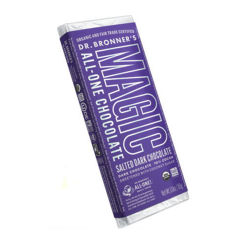 Dr. Bronner's Salted Dark Chocolate Bar