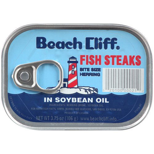 Beach Cliff Fish Steaks in Soybean Oil