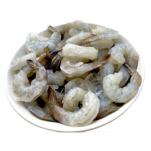 Shrimp, Raw, Peeled and Deveined, Tail On 21-25 Count