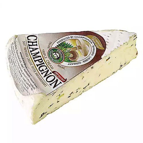 Champignon Mushroom Triple Crème Brie Cheese Wheel