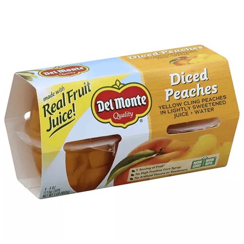 Del Monte Diced Peaches In Light Syrup (Pack of 4)