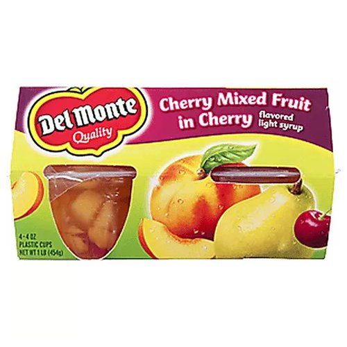 Del Monte Mixed Cherry Fruit Cups (Pack of 4)