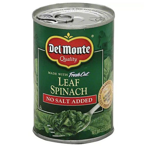 Del Monte Fresh Cut Leaf Spinach, No Salt Added