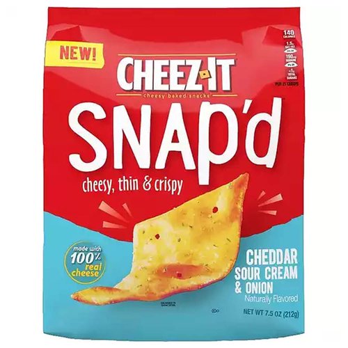 Cheez-It Snap'd Crackers, Cheddar Sour Cream & Onion