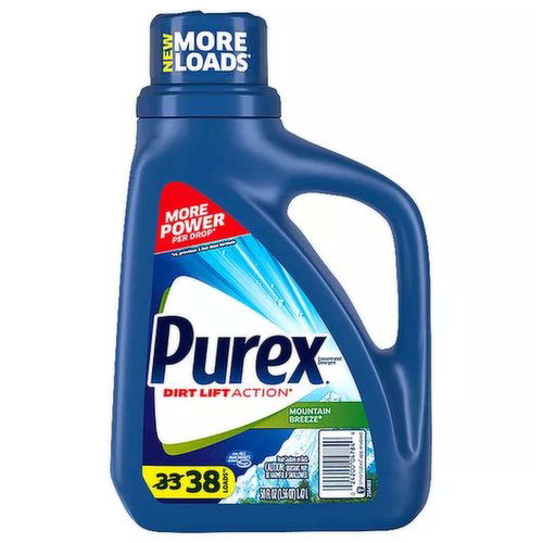 Purex Dirt Lift Action Mountain Breeze Laundry Detergent, 50 Fl Oz