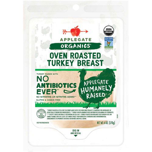 Applegate Organics Turkey Breast, Oven Roasted