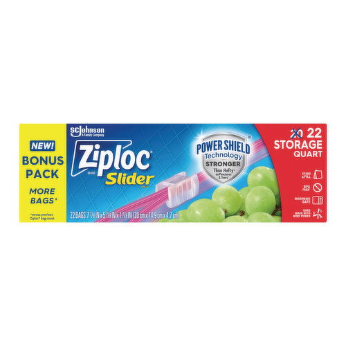 Ziploc Slider Quart Storage