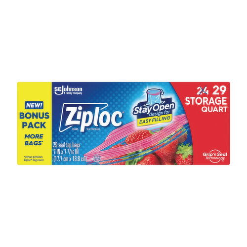 Ziploc Quart Storage