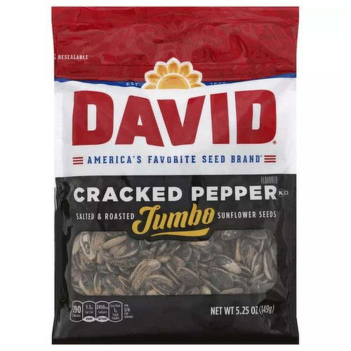 David Jumbo Sunflower Seeds, Cracked Pepper