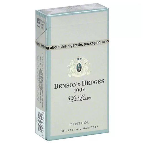 Benson & Hedges De Luxe Menthol Cigarettes, 100's, Box