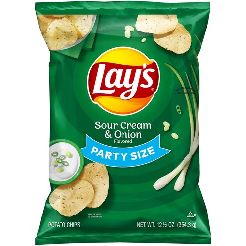 Lay's Sour Cream & Onion Potato Chips, Party Size