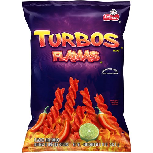Sabritas Flavored Corn Snacks, Turbos Flamas