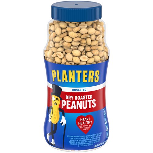 Planters Dry Roasted Peanuts, Unsalted