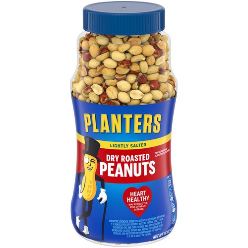 Planters Dry Roasted Peanuts, Lightly Salted