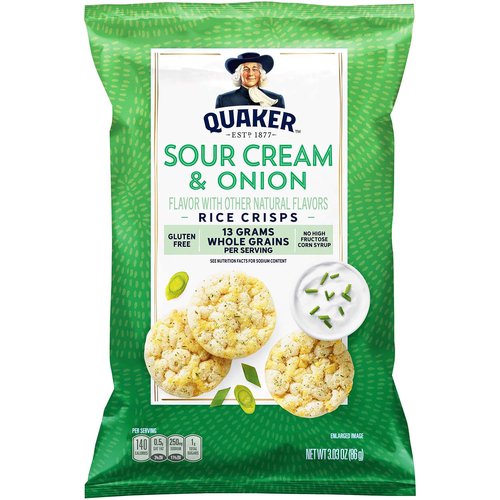 Quaker Rice Crisps, Sour Cream & Onion