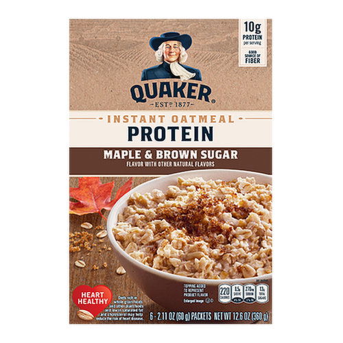 Quaker Instant Oats Protein Maple Brown Sugar