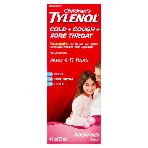 Tylenol Children's Bubble Gum Flavor Oral Suspension