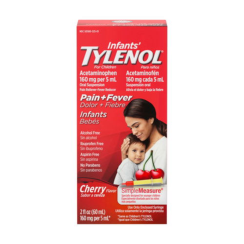 Tylenol Infants' Cherry Flavor Acetaminophen Pain and Fever Oral Suspension