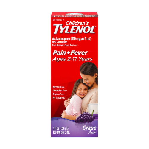 Tylenol Children's Pain & Fever Liquid, Grape