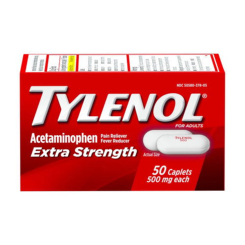 Tylenol Extra Strength Acetaminophen Caplets for Adults