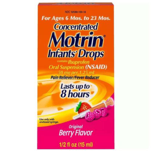 Motrin Concentrated Infants' Drops, Oral Suspension, Original Berry Flavor