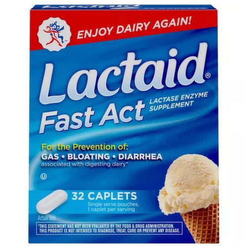 Lactaid Fast Act Lactase Enzyme, Caplets