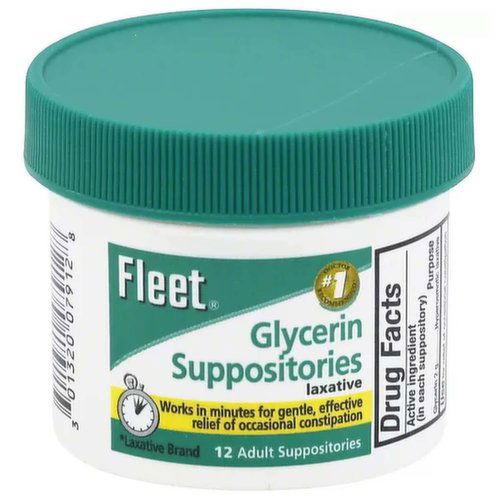 Fleet Glycerin Suppositories, Adult